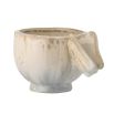 Blue and white mug with angel wing handle