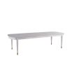 White wood extendable dining table