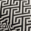 Black and white patterned armchair