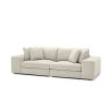 Striking large sofa with sumptuous scatter cushions and luxury upholstery
