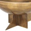 Brass bowl with abstract base