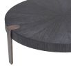 Gorgeously elegant round coffee table with bronze legs