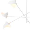 Retro style chandelier with white finish lampshades