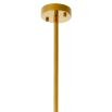 Pearl-like alabaster shade surrounded by four metal rings with bronze highlight finish