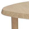 Natural finished coffee table with pebble-shaped surface