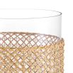 Opulent rattan and brass hurricane