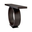 Sleek and chic console table with rounded base and balanced top