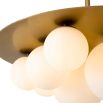 cluster of orb lights on brass disc ceiling lights