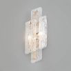 Stylish glass wall sconce with art deco undertones