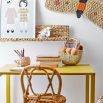 Yellow rubberwood table