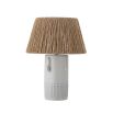 Elegant and artsy sculptural lamp with natural jute lampshade