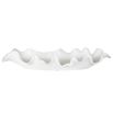 Ruffled Ceramic Bowl With organic curved edges in a modern matte white glaze