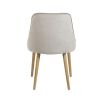 greige velvet chair with wooden legs