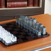 Acrylic chess set in grey and black 