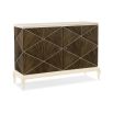Striking and sophisticated art-deco inspired cabinet with stone top and diamond embellishment