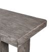 Stylish and natural finish console table with bold, square legs