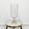 Illustrious large glass hurricane with hand-blown details