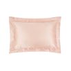 Sumptuous rose pink silk pillowcase with boarder