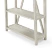 Storage shelving unit in sea salt white washed wood finish