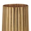 Elegant golden vase with ribbed texture