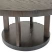 Sophisticated round dining table with plinth base