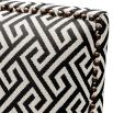 Black and white patterned armchair