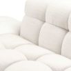 Quilted stitched chase style lounge sofa in avalon white