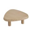 Natural finished coffee table with pebble-shaped surface