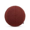 Vibrant, eye-catching round cushion with boucle rouge textured finish