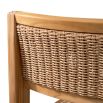 Illustrious teak wood and rattan style outdoor dining chairs 