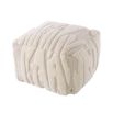 cosy ivory stool crafted from hand-woven wool