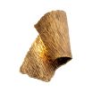 Folded design textured brass wall lamp 