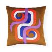 Glamorous and colourful cushion in sumptuous velvet finish