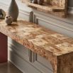Elegant mappa wood console table