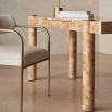 Contemporary shaped mappa wood desk with drawer