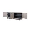 Contemporary grey sideboard with fluting details and 4 doors