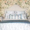 Blue and white silk duvet set