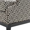 Black and white patterned armchair