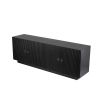 Glamourous ribbed sideboard with four doors in charcoal grey finish