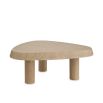 Natural finished coffee table with pebble-shaped surface