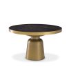 Gold base table with marble affect top