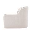 Lyssa off-white upholstered seat with contrasting Lyssa sand piping