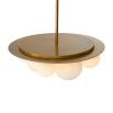 cluster of orb lights on brass disc ceiling lights