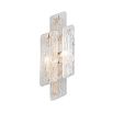 Stylish glass wall sconce with art deco undertones