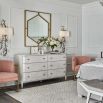 Pearlescent finish chest of drawers