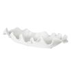 Ruffled Ceramic Bowl With organic curved edges in a modern matte white glaze