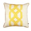 Bright luxurious cushion with yellow pattern