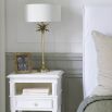 Delightful wooden french style bedside table in white with drawer and shelf