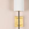 Modern wall sconce with brass fixture for added glamour