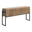 Wooden console table with steel black frame